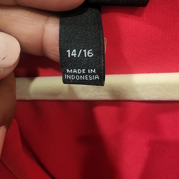 Women's LANE BRYANT long sleeve / roll up sleeves blouse hot pink Sz 14/16 - Picture 3 of 11